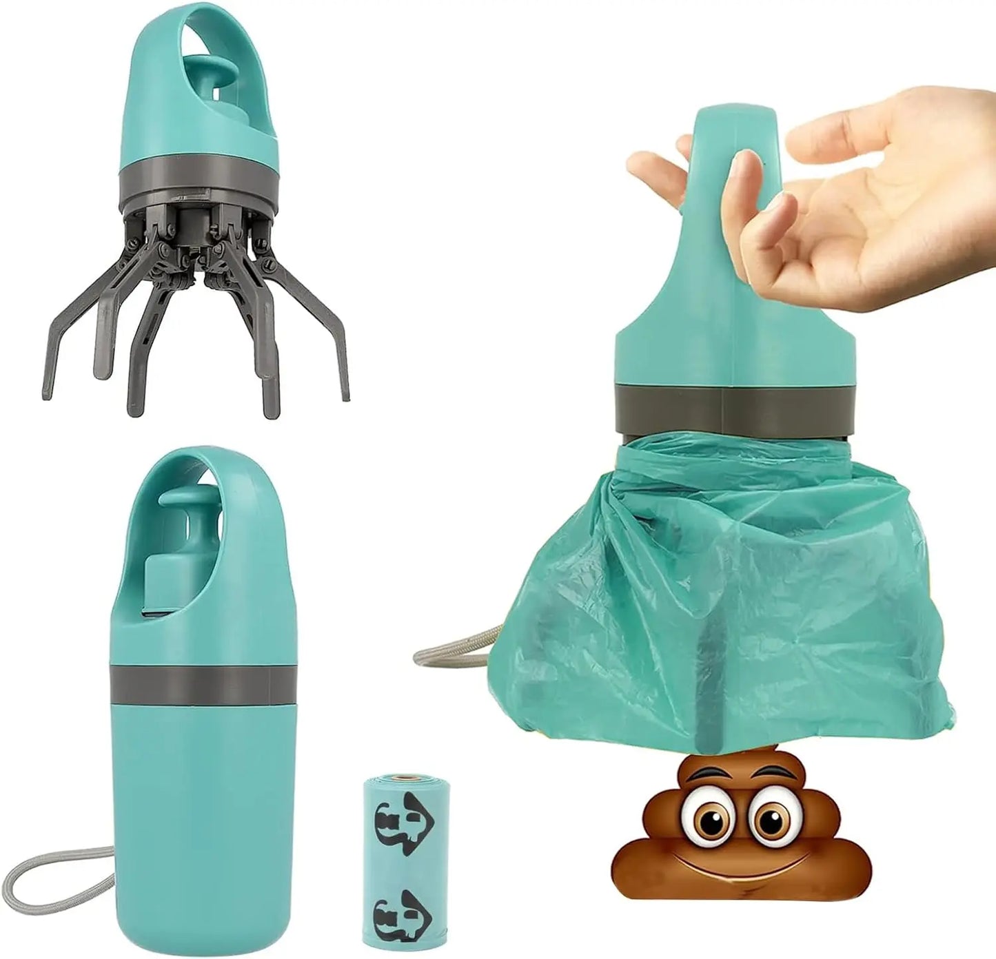 Portable Pet Waste Management Solution: Dog Poop Scooper and Waste Bag Dispenser