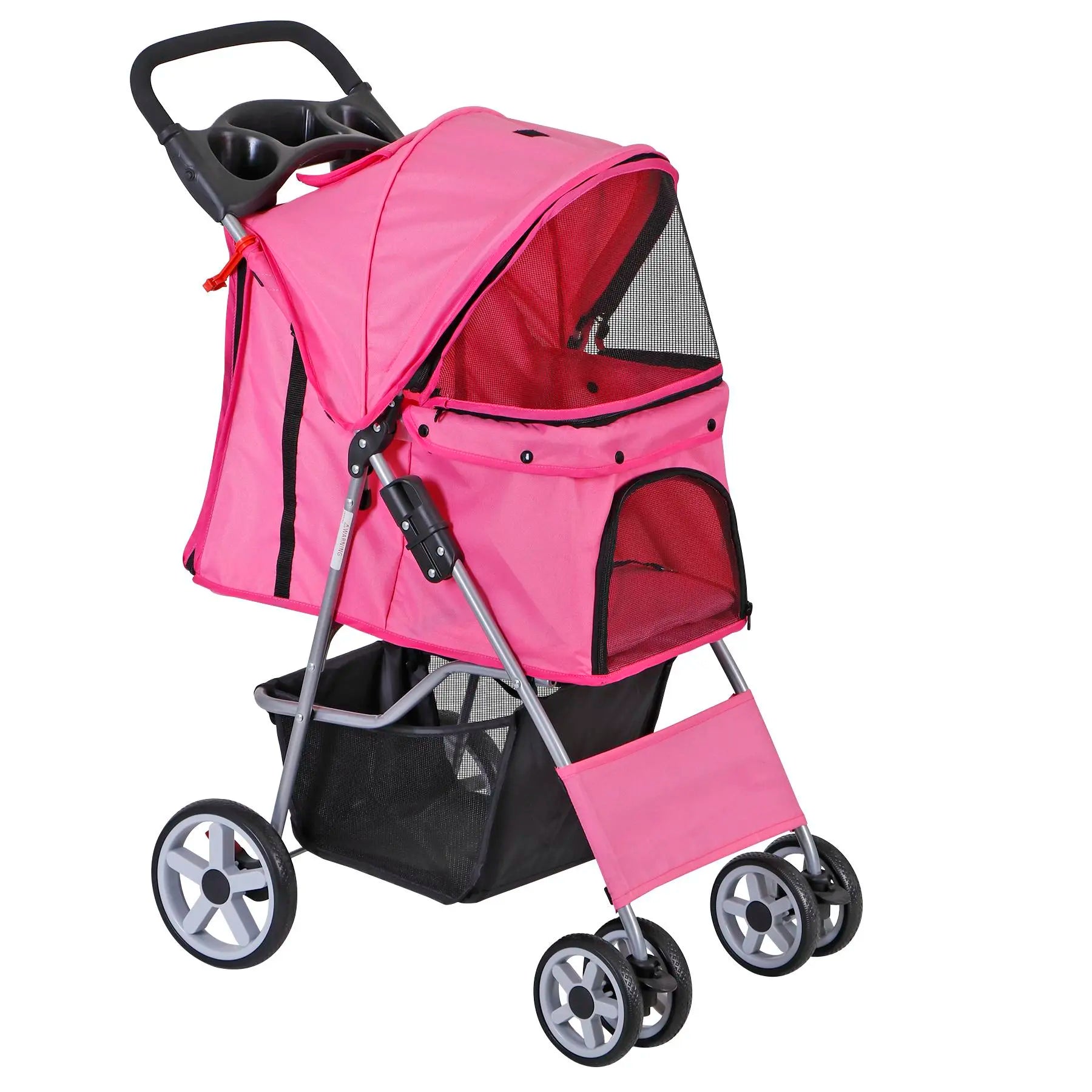 Segawe Foldable Pet Dog Stroller for Small Cat Dog with Storage Basket & Cup Holder for Pet Travel,Summerwins