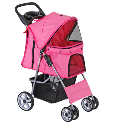 Segawe Foldable Pet Dog Stroller for Small Cat Dog with Storage Basket & Cup Holder for Pet Travel,Summerwins