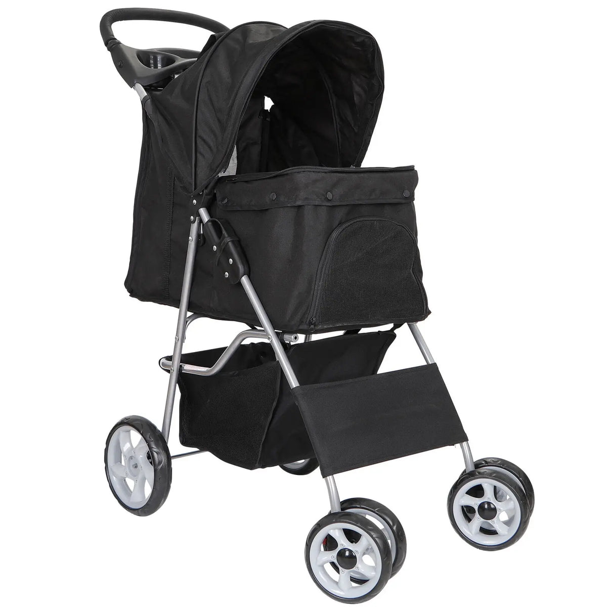 Segawe Foldable Pet Dog Stroller for Small Cat Dog with Storage Basket & Cup Holder for Pet Travel,Summerwins