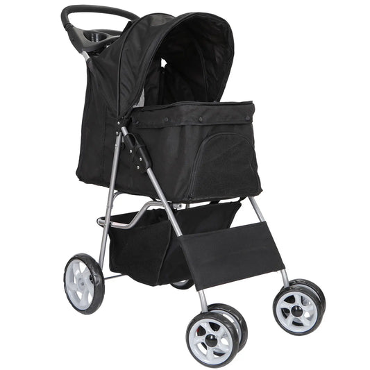 Segawe Foldable Pet Dog Stroller for Small Cat Dog with Storage Basket & Cup Holder for Pet Travel,Summerwins