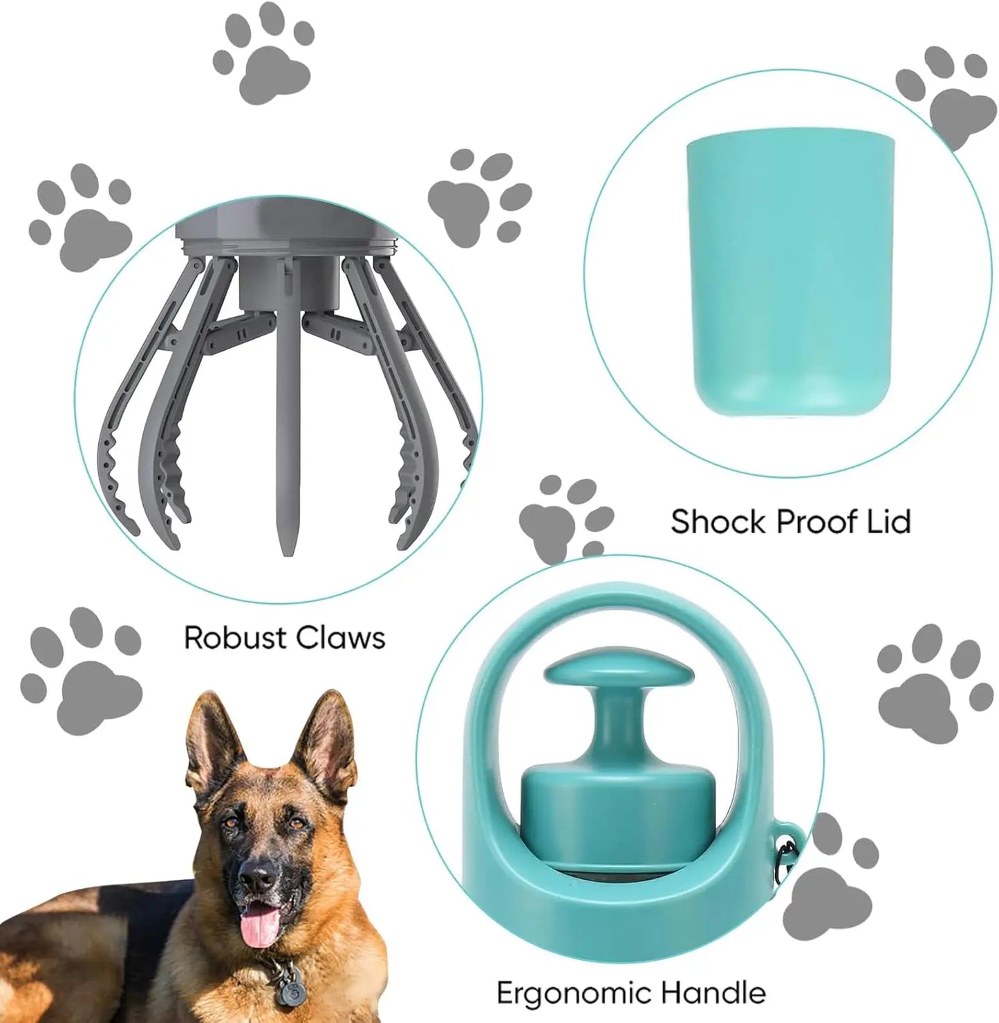 Portable Pet Waste Management Solution: Dog Poop Scooper and Waste Bag Dispenser