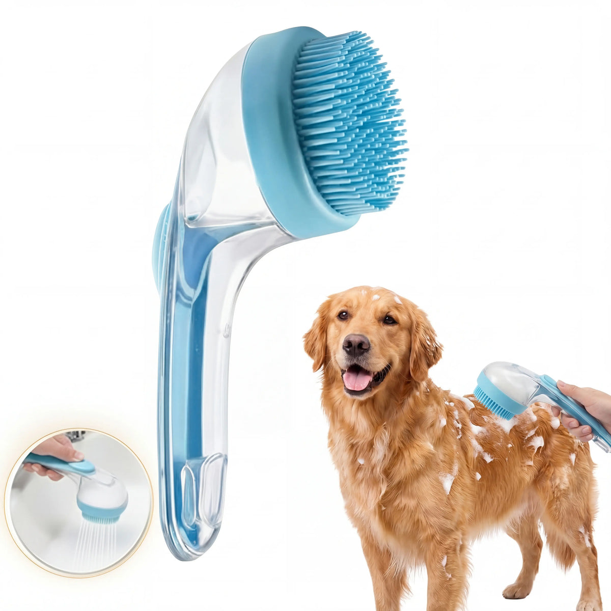 2026 Advanced 2-in-1 Pet Bath and Grooming Brush with Built-in Shampoo Dispenser for Convenient Pet Care