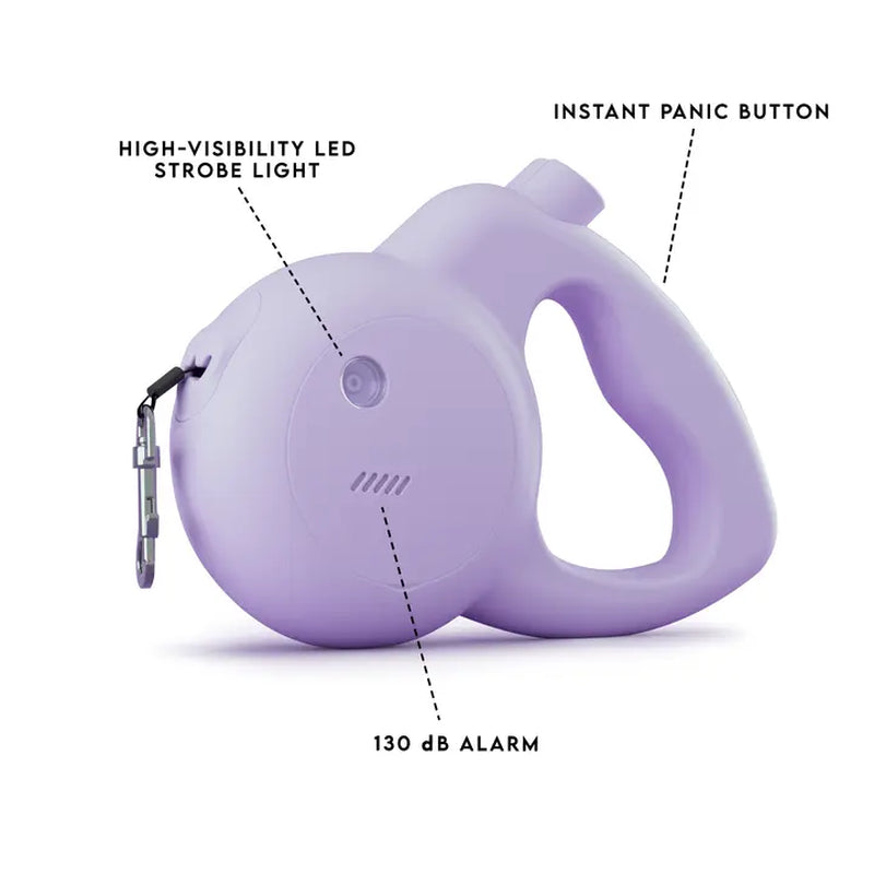Barkly Leash with Integrated Personal Safety Alarm in Lilac
