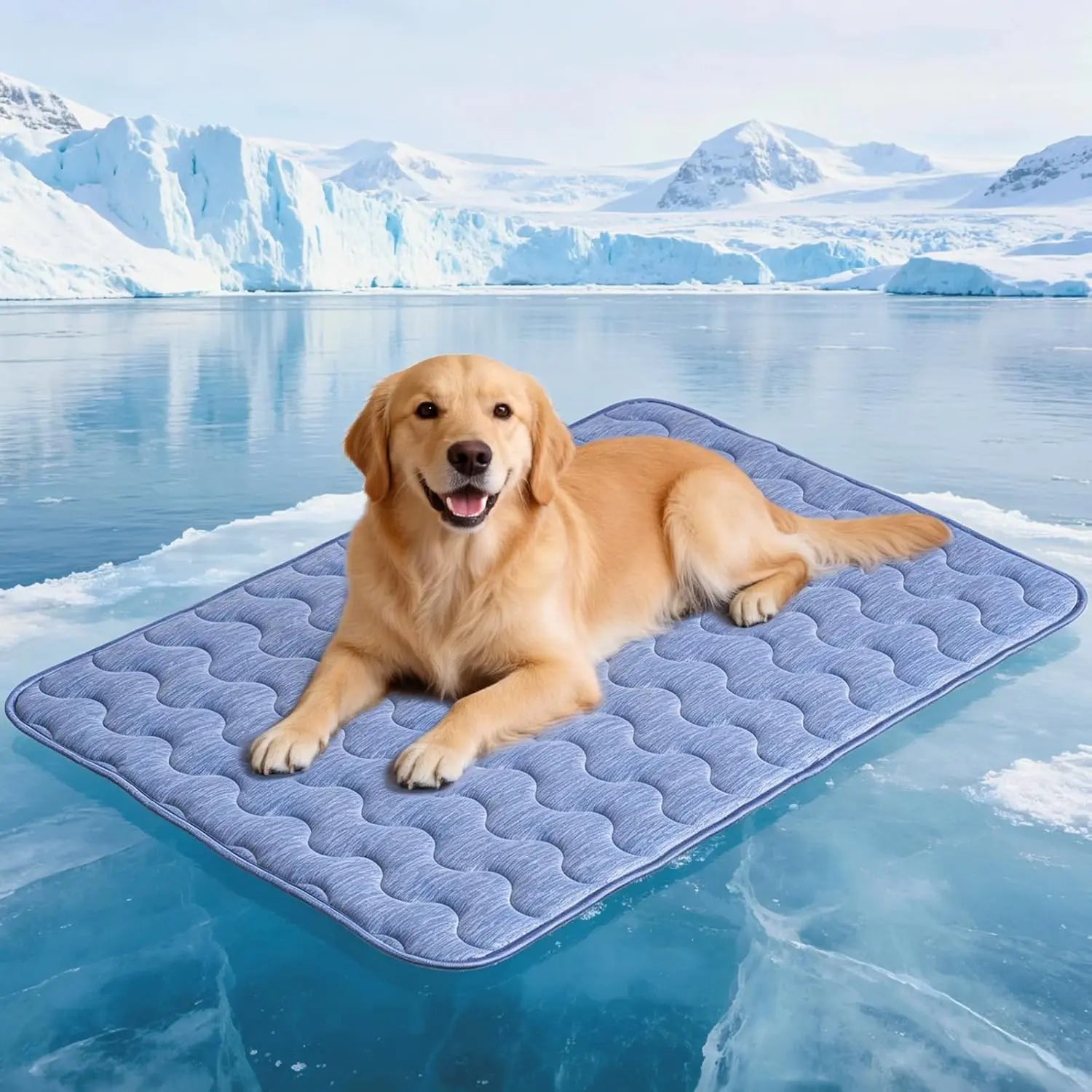 Cooling Mat for Dogs – Q-MAX>0.45 Washable Non-Slip Pet Cooling Pad for Large Dogs, No Gel or Electricity Required, Ideal for Summer Use