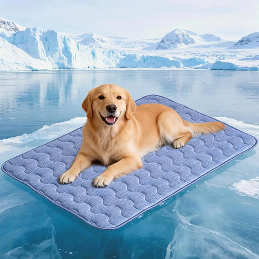 Cooling Mat for Dogs – Q-MAX>0.45 Washable Non-Slip Pet Cooling Pad for Large Dogs, No Gel or Electricity Required, Ideal for Summer Use
