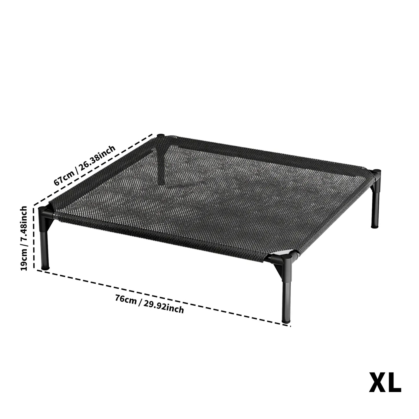 Pawplanet Elevated Cooling Dog Bed - Breathable Mesh and Oxford Cloth for Indoor and Outdoor Use, Portable Raised Pet Bed for Summer Comfort