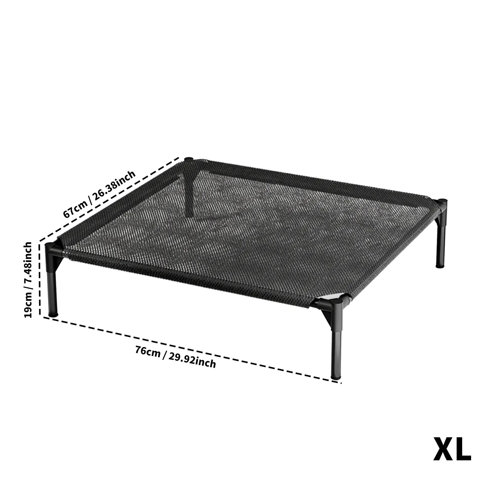 Pawplanet Elevated Cooling Dog Bed - Breathable Mesh and Oxford Cloth for Indoor and Outdoor Use, Portable Raised Pet Bed for Summer Comfort
