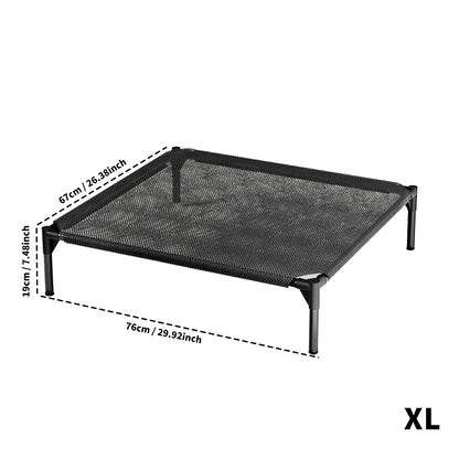 Pawplanet Elevated Cooling Dog Bed - Breathable Mesh and Oxford Cloth for Indoor and Outdoor Use, Portable Raised Pet Bed for Summer Comfort