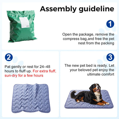 Cooling Mat for Dogs – Q-MAX>0.45 Washable Non-Slip Pet Cooling Pad for Large Dogs, No Gel or Electricity Required, Ideal for Summer Use