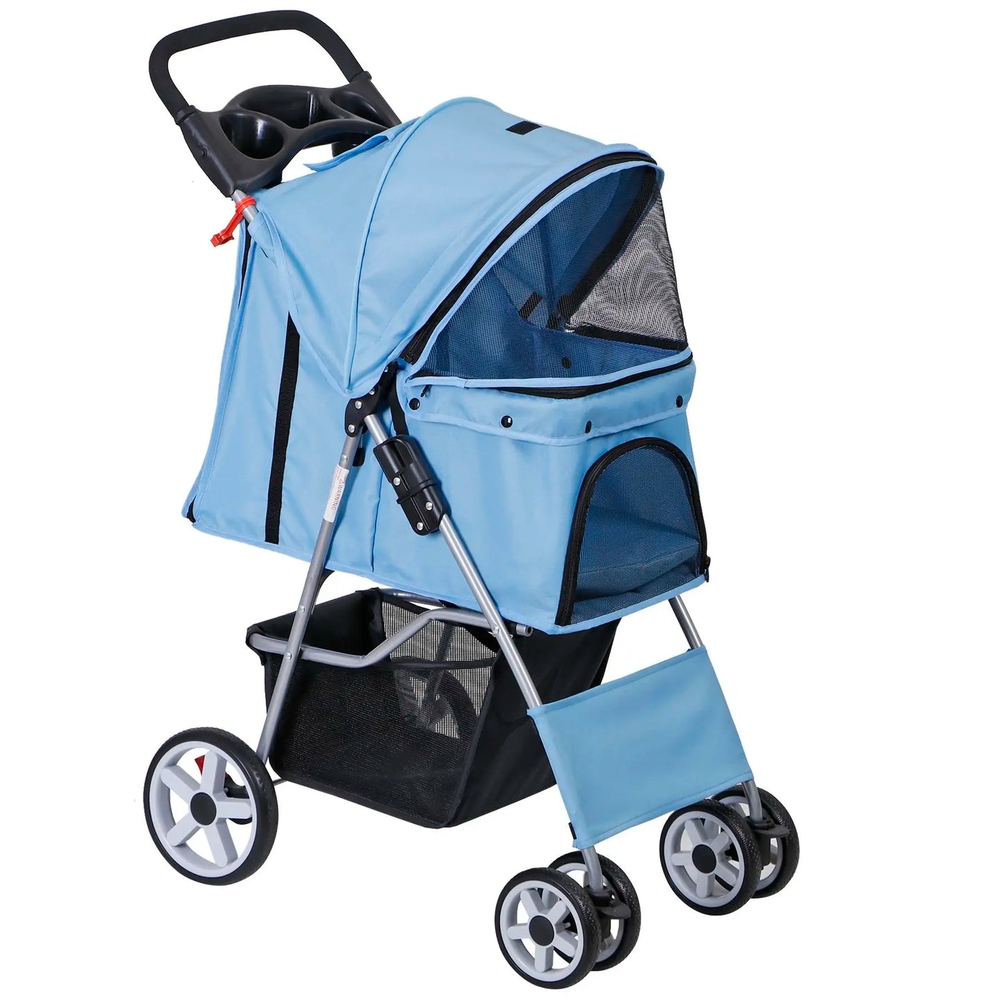 Segawe Foldable Pet Dog Stroller for Small Cat Dog with Storage Basket & Cup Holder for Pet Travel,Summerwins