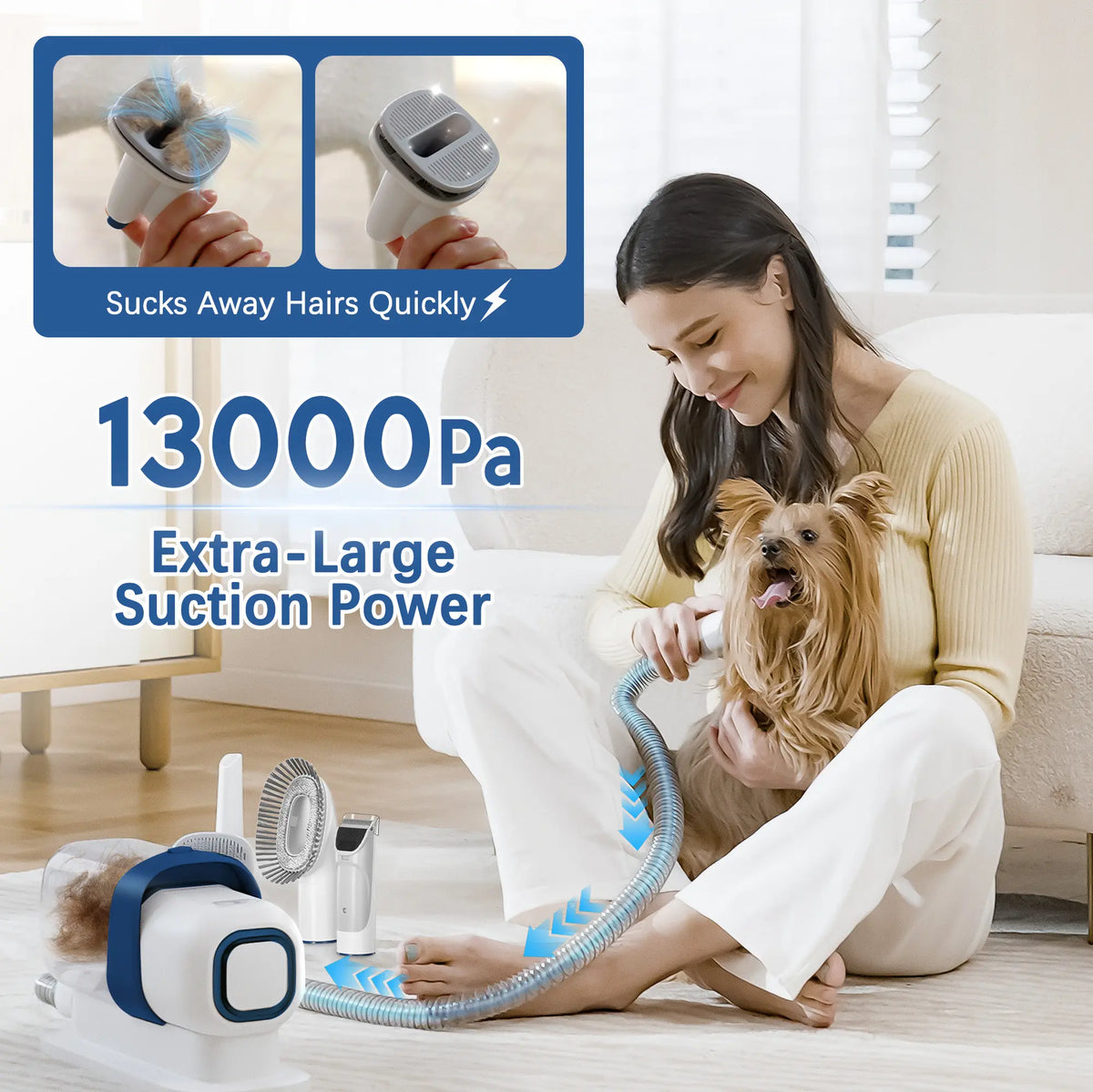 LMVVC Professional Pet Grooming Kit with Vacuum for Dogs and Cats