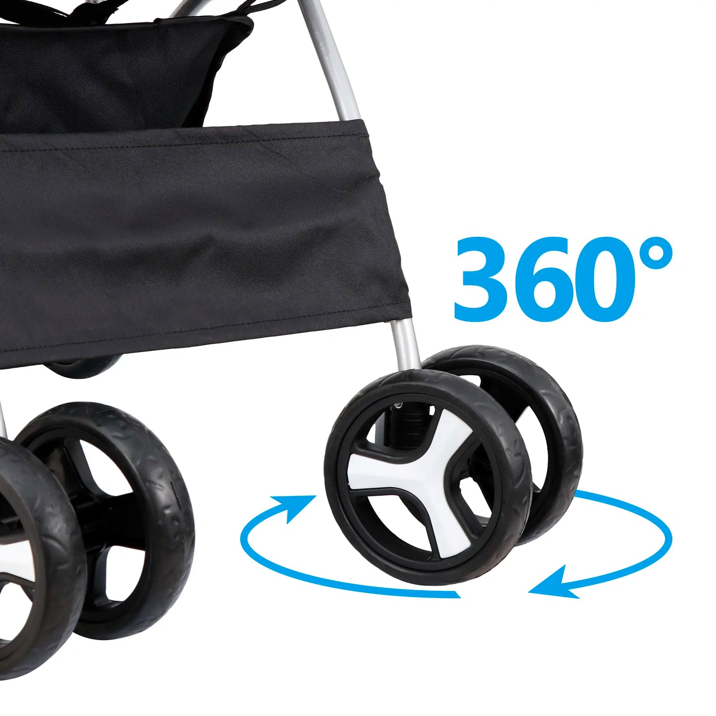 Segawe Foldable Pet Dog Stroller for Small Cat Dog with Storage Basket & Cup Holder for Pet Travel,Summerwins