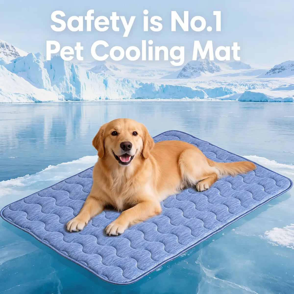Cooling Mat for Dogs – Q-MAX>0.45 Washable Non-Slip Pet Cooling Pad for Large Dogs, No Gel or Electricity Required, Ideal for Summer Use