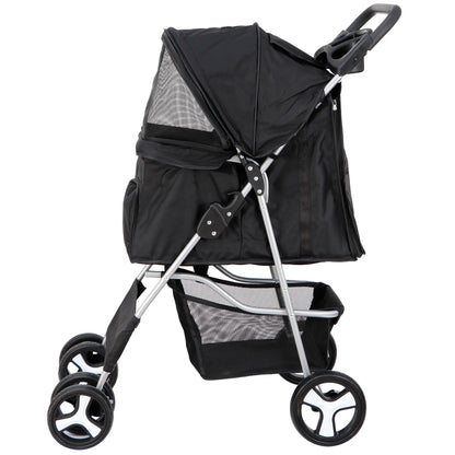 Segawe Foldable Pet Dog Stroller for Small Cat Dog with Storage Basket & Cup Holder for Pet Travel,Summerwins