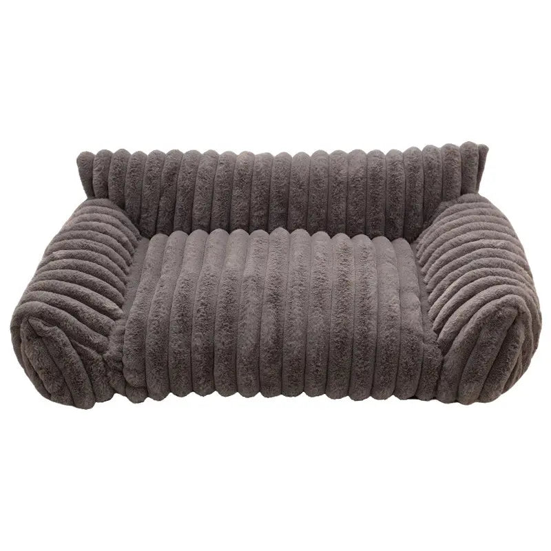 Premium Fluffy Fleece Pet Sofa Bed with Four Styles, Soft and Cozy Design, Thick Mat, Removable and Washable Cover, Ideal for Indoor Cats and Outdoor Use