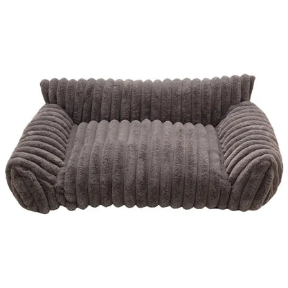 Premium Fluffy Fleece Pet Sofa Bed with Four Styles, Soft and Cozy Design, Thick Mat, Removable and Washable Cover, Ideal for Indoor Cats and Outdoor Use