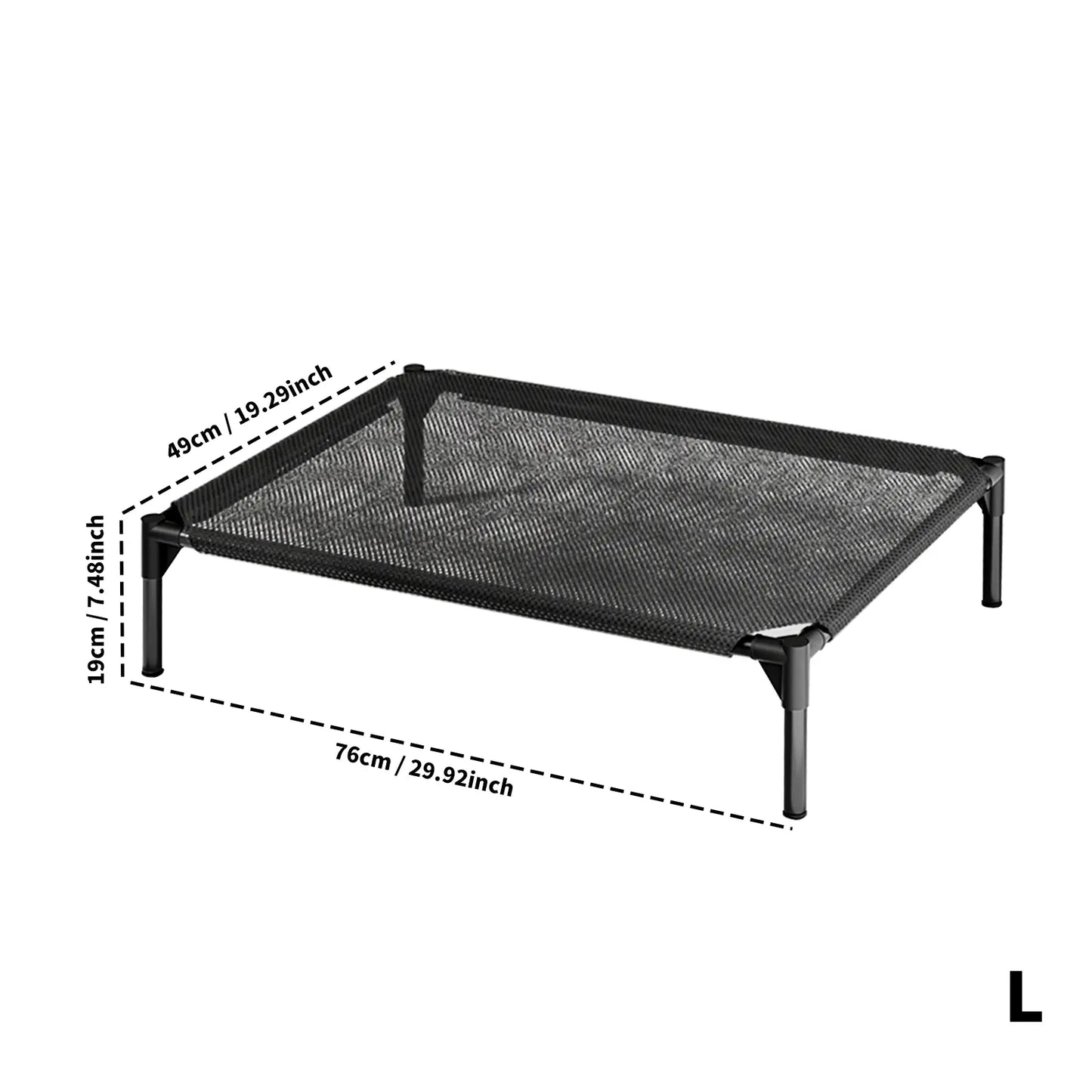 Pawplanet Elevated Cooling Dog Bed - Breathable Mesh and Oxford Cloth for Indoor and Outdoor Use, Portable Raised Pet Bed for Summer Comfort