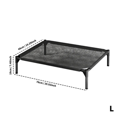Pawplanet Elevated Cooling Dog Bed - Breathable Mesh and Oxford Cloth for Indoor and Outdoor Use, Portable Raised Pet Bed for Summer Comfort